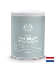 Мускулна, сърдечна и нервна система - Магнезий (бисглицинат) веган, 220 mg x 200 g прах - Магнезий