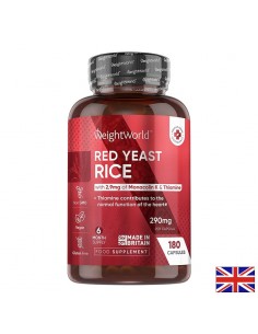 Червен ориз 290 mg + Коензим Q10 10 mg – Холестерол и сърдечно здраве, 180 капсули
