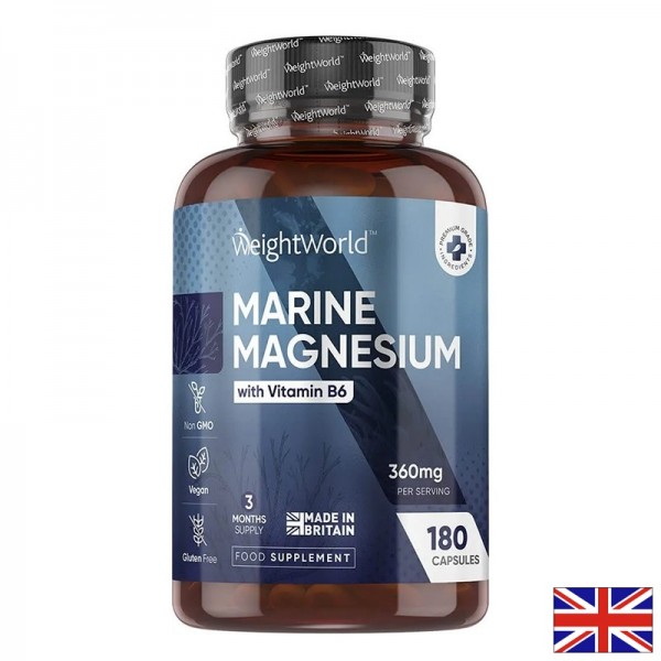 Морски магнезий 180 mg + Витамин B6 –...