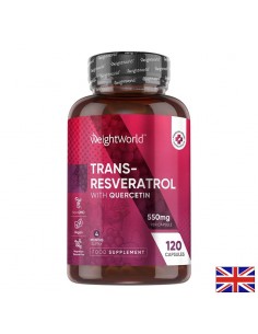Транс-ресвератрол 500 mg + Кверцетин 50 mg – Сърдечно-съдово здраве, 120 капсули