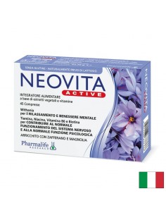 Златен корен 400 mg + Ашваганда 240 mg + Шафран 100 mg – Стрес и добро настроение, Neovita Active, 45 таблетки - Таблетки