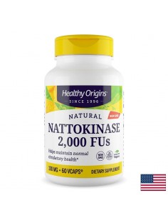 Натокиназа – Здраво кръвообращение и нормално кръвно налягане, 100 mg / 2000 FU, 60 вегетариански капсули - Капсули