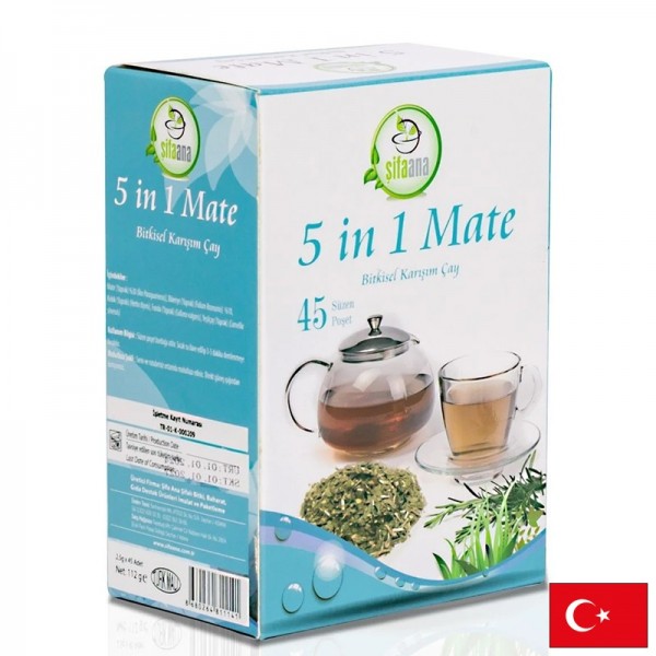 Билков чай 5 в 1 с мате и зелен чай –...