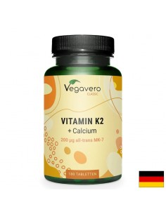 Витамин К2 200 µg + Калций 162 mg – Здрави кости и зъби, 180 таблетки - Витамин K