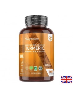 Куркума 480 mg + Джинджифил 20 mg + Черен пипер – Здрави стави и добро храносмилане, 365 капсули - Артрит