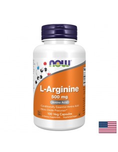 L-Аргинин – Издръжливост и мускулно възстановяване, 500 mg, 100 капсули - Сърдечно-съдова система