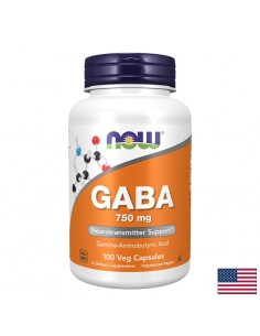GABA – Спокойствие, релакс и емоционален баланс, 750 mg, 100 капсули