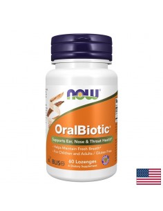 Пробиотик Streptococcus salivarius – За здраво гърло, свеж дъх и силен имунитет, OralBiotic, 60 таблетки за смучене - Пробиотици и пребиотици