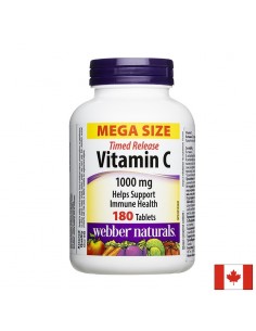 Витамин С с удължено освобождаване – Имунитет, антиоксидантна защита и енергия, 1000 mg, 180 таблетки - Отпадналост и умора