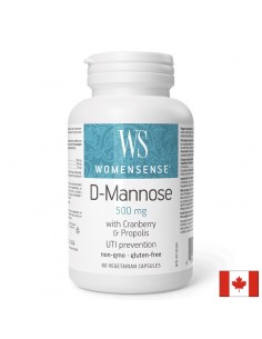 D-маноза 2000 mg + Червена боровинка 800 mg + Прополис 200 mg – Здрав уринарен тракт, 60 капсули - Уринарно здраве