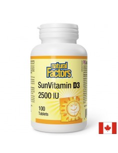 Витамин D3 – Кости, имунитет и калциев баланс, 2500 IU, 100 таблетки 2