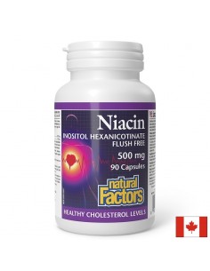 Ниацин 500 mg + Инозитол 120 mg (инозитол хексаникотинат, без зачервяване) – Нервна система и метаболизъм, 90 капсули - Метаболизъм