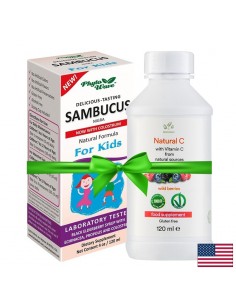 Промо пакет – детски имунитет / Самбукус нигра сироп с черен бъз и витамин С (течен) - Черен бъз