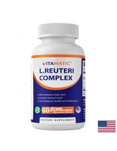 Лактобацилус реутери + Лактобацилус рамнозус + Лактобацилус ацидофилус – Пробиотик за добро храносмилане и имунитет, 60 капсули - Пробиотици и пребиотици