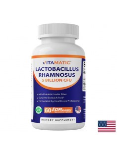 Лактобацилус рамнозус 5 млрд. + инулин – Имунна защита и храносмилателен баланс, 60 капсули със забавено освобождаване - Пробиотици и пребиотици