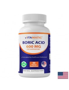 Борна киселина – Подкрепа при вагинални инфекции и дисбаланс, 600 mg, 60 супозитории - Пикочо-полова система
