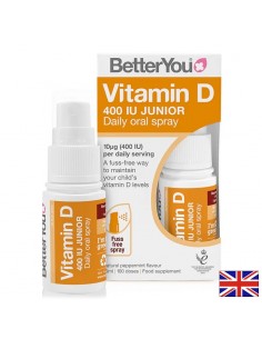 Витамин D3 за деца – Оптимален растеж и силни кости, 400 IU, 100 впръсквания, спрей 15 ml
