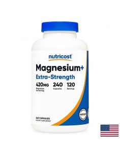 Грижа за мускулите и сърцето - Магнезий (оксид, бисглицинат), 240 капсули - Схващания и крампи