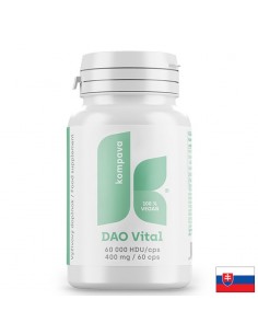 DAO 180 000 HDU + Витамин C и B6 – При хистаминова чувствителност, 60 капсули - Ензими