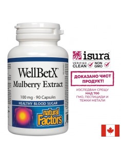 При диабет - Екстракт от бяла черница, 100 mg, 90 капсули