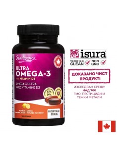 Sea-Licious® Ultra Omega-3 with Vitamin D3 - Омега-3 + витамин D3, 60 софтгел капсули - Нервна система