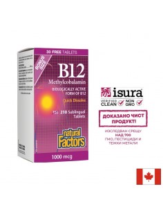 B12 Methylcobalamin/ Витамин В12 (метилкобаламин) x 210 сублингвални таблетки - Нервна система