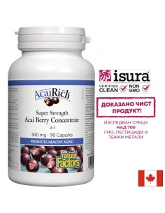 AcaiRich® Acai Berry Concentrate 4:1/ Акай 500 mg x 90 капсули