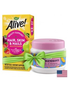 Мултивитамини за коса, кожа и нокти Алайв - Alive! Hair, Skin & Nails Multivitamin, 60 софтгел капсули - Женско здраве
