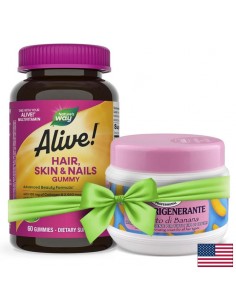 Формула за коса, кожа и нокти Алайв - Alive! Hair, Skin & Nails Gummies, 60 желирани таблетки