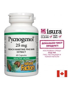 Pycnogenol® - Пикногенол, 25 mg, 60 капсули - Мозъчна функция,памет, концентрация