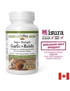 GarlicRich® Super Strength Garlic+Reishi / Чесън + Рейши x 120 капсули