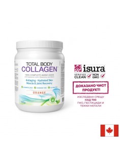 Хидролизиран говежди колаген с хиалуронова киселина, глутамин и биотин - Total Body  Collagen, 500 g прах, с вкус на портокал