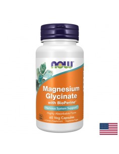 Магнезий (бисглицинат) 200 mg + BioPerine – Спокоен сън и устойчивост на стрес, 60 капсули