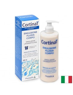 Емулсия за тяло с хиалуронова киселина + пребиотици – За суха и чувствителна кожа, CortinaT, 400 ml