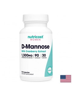 D-маноза 1300 mg + Червена боровинка 500 mg – Уринарно здраве (формула за жени), 90 капсули