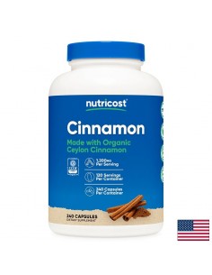 Цейлонска канела – Здравословни нива на кръвната захар, 600 mg, 240 капсули - Канела