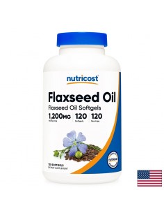 Ленено масло – За нормален холестерол и здрава кожа и коса, 1200 mg, 120 софтгел капсули - Рибено масло и Омега мастни киселини