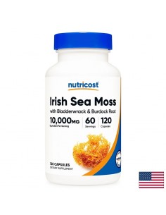 Ирландски мъх 400 mg + фукус 200 mg + репей 200 mg – За щитовидната жлеза и имунитет, 120 капсули - Щитовидна жлеза