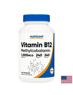 Витамин B12 (метилкобаламин) – За енергия и концентрация, 1000 µg, 240 капсули