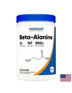 Бета-аланин – За издръжливост и тренировъчна мощ, 3000 mg, 500 g прах