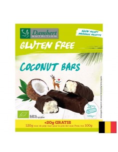 Кокосови барчета с черен шоколад – БИО, без глутен и лактоза, 120 g