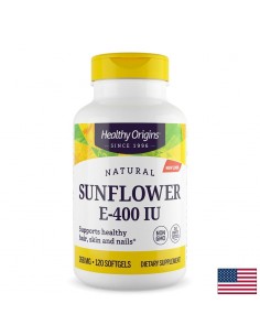 Витамин Е (от слънчоглед) – Здрава имунна система, антиоксидантна защита и сърдечна функция, 400 IU (268 mg), 120 капсули