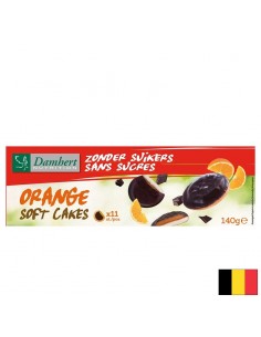 Портокалови меки бисквити без захар – С шоколадово покритие и плодов пълнеж, 140 g