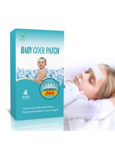 Охлаждащи пластири за бебета – При повишена температура, 4 броя, 4×11 см 2 - Пластири за детоксикация