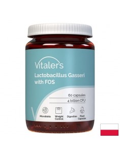 Лактобацилус гасери 4 млрд. + пребиотик FOS – Здравословно тегло и храносмилане, 60 капсули