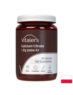 Калций (цитрат) 120 mg + Витамин D3 1000 IU – Здрави кости и зъби, 60 капсули