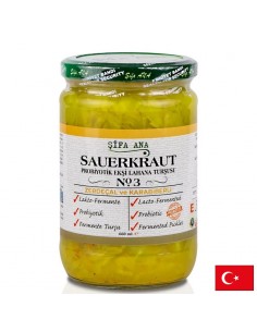 Кисело зеле с пробиотици, куркума и черен пипер – Ферментирала туршия за добро храносмилане, 660 ml