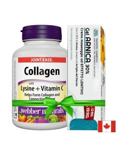 Промо пакет 14 - Колаген с лизин и витамин С + Масажен гел с арника и дяволски нокът SanaVita - Коса, кожа, нокти