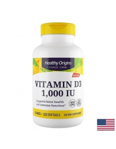 Витамин D3 – Здрави кости и имунна система, 25 µg / 1,000 IU, 120 капсули - Капсули