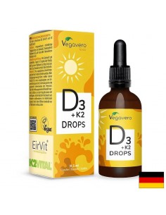 Кости и зъби - Витамин D3 + K2, 31.5 ml капки - По вид